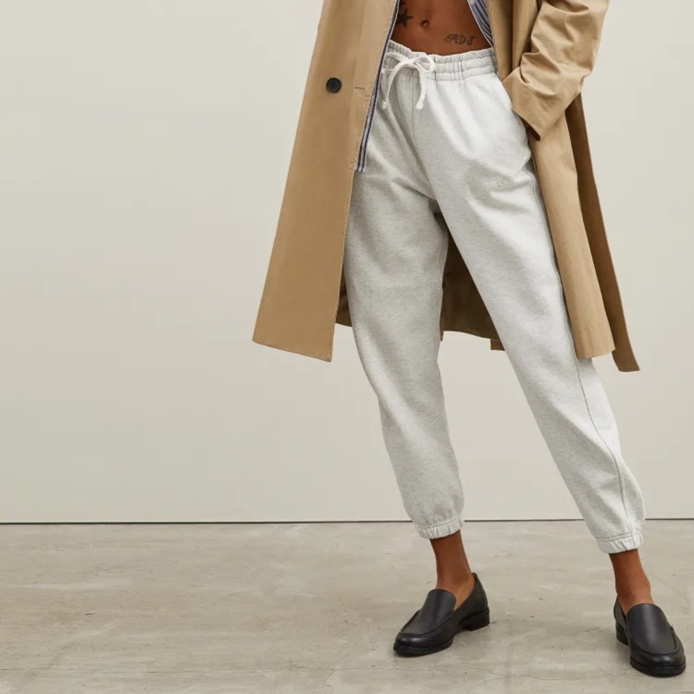 Everlane The Track Jogger Sweatpants in Heather Grey Organic Cotton, NWT